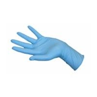 Los guantes disponibles azules del nitrilo pulverizan uso general libre