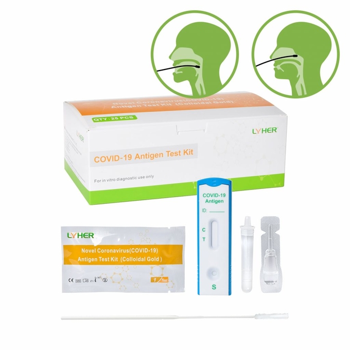 Prueba rápida Kit Antigen Self Test en la esponja nasal 0 de 15 minutos
