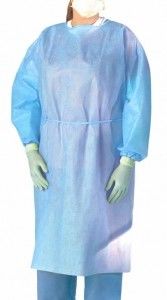 Vestido quirúrgico reforzado estéril disponible en línea no tejido