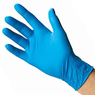 Bulto de 14 guantes disponibles de Mil Blue Extra Large Nitrile