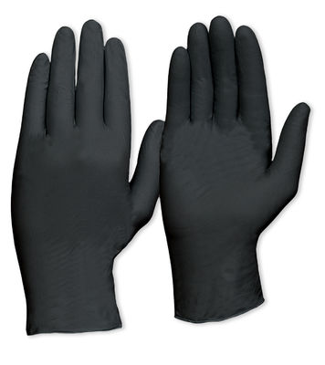 Manga corta de los pequeños guantes azules medios protectores del nitrilo