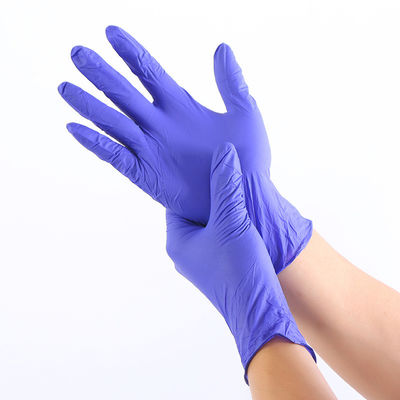 4 guantes disponibles azules del nitrilo de la milipulgada 5mil para las manos sudorosas